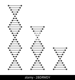 DNA icons set. DNA structure symbol isolated. Vector illustration. DNA icon in flat style Stock Vector
