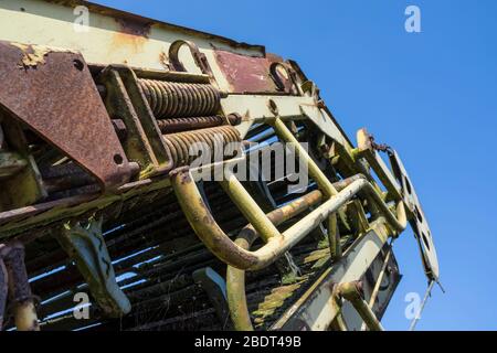 Detail of an old agricultural machine. Stock Photo
