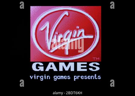 Virgin Games Logo - Sega Genesis Mega Drive - Editorial use only Stock Photo