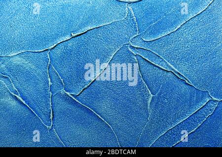 Blue seamless venetian plaster. Background and texture of decorative plaster. Stock Photo