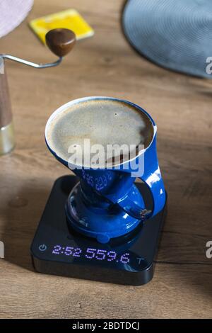 Alternative method of coffee brewing tools Stock Photo