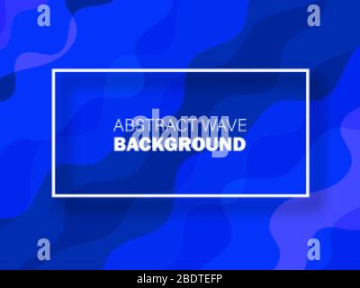 Abstract dynamic fluid overlap textured blue background Vector eps10 Stock Vector