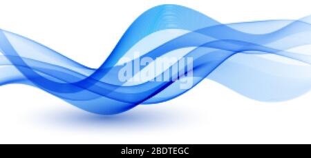 Abstract vector background, transparent waved lines Vector eps10 Stock Vector
