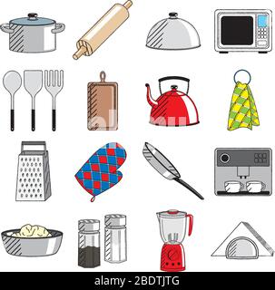 Kitchen utensils (set) - cliparts/ illustrations Stock Vector
