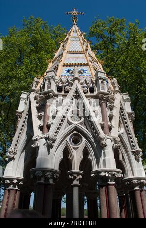 Buxton Memorial Water Fountain Neo Gothic Architecture 1 Millbank, Westminster, London SW1P 3JU by Charles Buxton Samuel Sanders Teulon Stock Photo