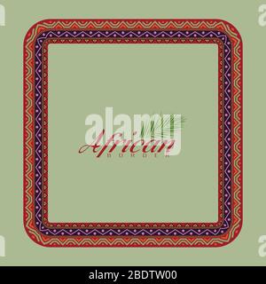 African style frame border with copyspace for your design. Vector ...