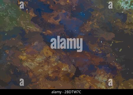 Abstract multicolored image, made with a brush. Stock Vector