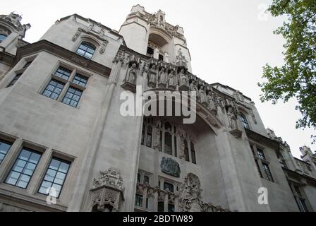 Stone Portland Stone Neo Gothic Architecture The Supreme Court, Little George St, Westminster, London SW1P 3BD by James Gibson Stock Photo