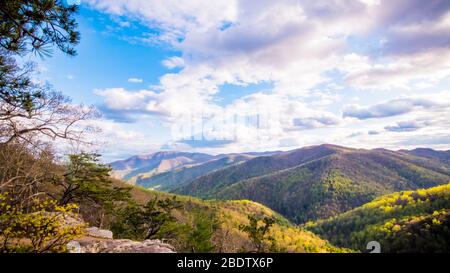 Overlook in the Appalachians in Spring Stock Photo