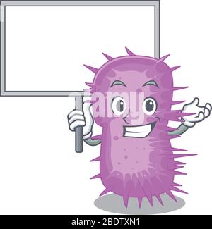 An icon of acinetobacter baumannii mascot design style bring a board Stock Vector