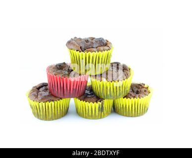 Delicious home made chocolate chip cup cakes Stock Photo
