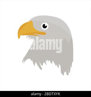 Motorcycle emblem eagle head clip art character illustration Stock Vector