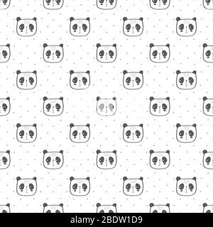 Kids baby patten with animals concept in the white backdrop Stock Vector