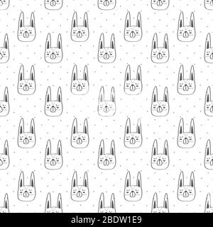 Kids baby patten with animals concept in the white backdrop Stock Vector