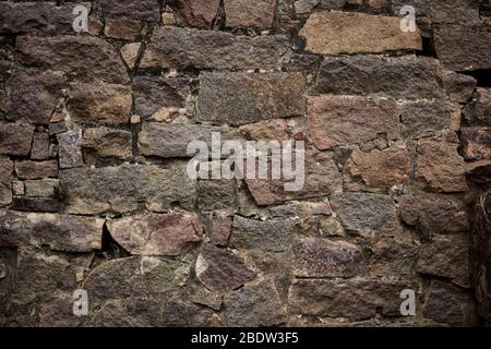 Old Fort Rock Stone Wall Texture For Background Dirty Old Texture Stock Photograph Stock Photo