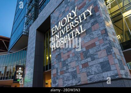 Emory University Hospital in Atlanta, Georgia. (USA) Stock Photo