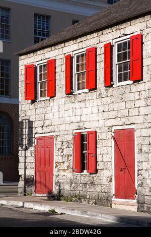 Magna Carta Court Building, Parliament Street, Nassau, New Providence Island, Bahamas Stock Photo