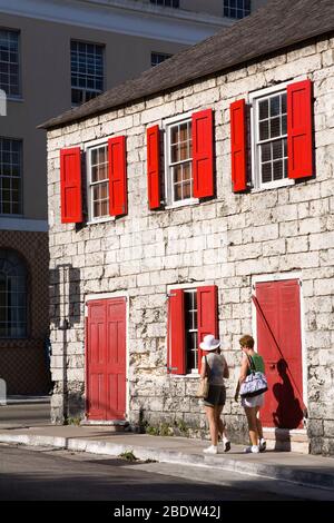 Magna Carta Court Building, Parliament Street, Nassau, New Providence Island, Bahamas (Model Released) Stock Photo