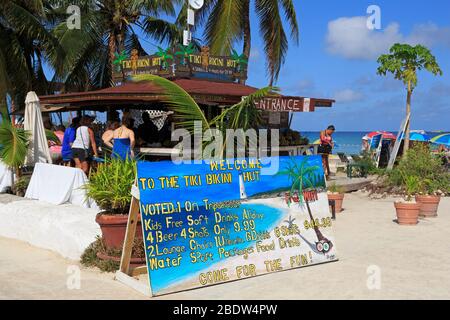 Bar, Junkanoo Beach, Nassau, New Providence Island, Bahamas Stock Photo