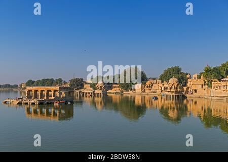 Gadisar Lake Jaisalmer Rajasthan India Stock Photo