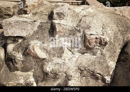 Pattern of Rough Grunge Vintage cement Stone Wall Texture Background.Dirty Old Texture Stock Photo