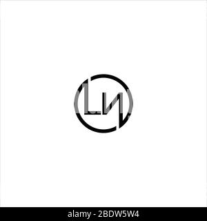 Initial letter ln logo or nl logo vector design template Stock Vector