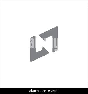 Initial letter ln logo or nl logo vector design template Stock Vector