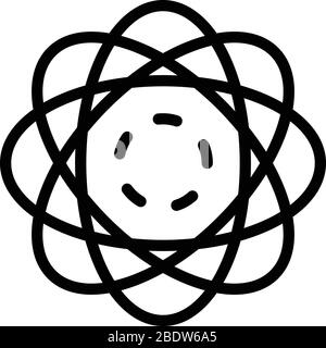 Electron motion cloud icon. Outline electron motion cloud vector icon ...