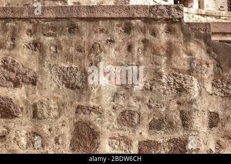 Pattern of Rough Grunge Vintage cement Stone Wall Texture Background.Dirty Old Texture Stock Photo