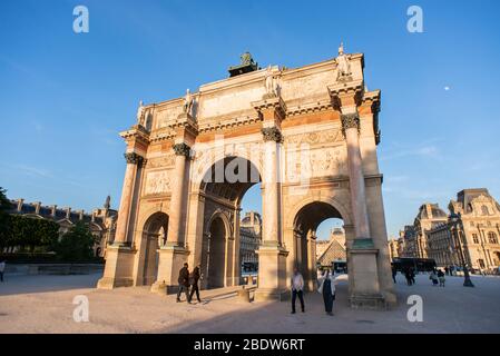 Paris. France - May 15, 2019: Arc de Triomphe du Carrousel in Paris. France. Stock Photo