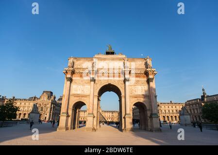 Paris. France - May 15, 2019: Arc de Triomphe du Carrousel in Paris. France. Stock Photo