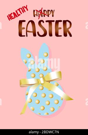 easter card. Happy easter. Rabbits. Vector illustration. Stock Vector