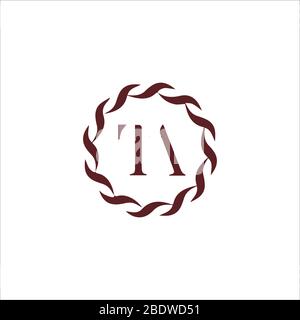 Initial letter ta logo or at logo vector design template Stock Vector