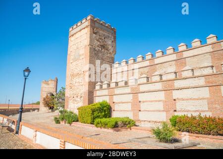 City wall. Madrigal de las Altas Torres, Avila province, Castilla Leon, Spain. Stock Photo