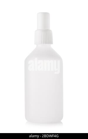 Plastic bottle with antiseptic isolated on a white background Stock Photo