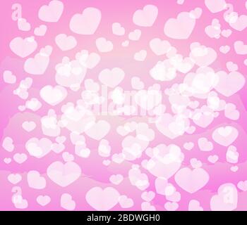 Heart design on pink cloud decoration Stock Vector