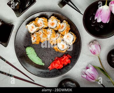 sushi set on the table       