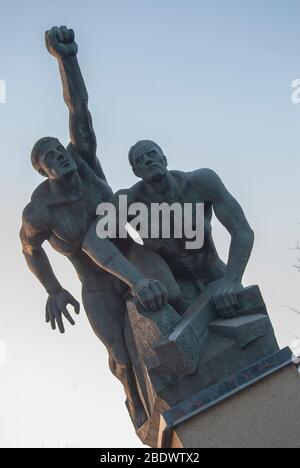 Monument of Revolutionary Sailors in Rostock, Germany Stock Photo