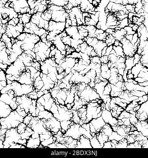 Craquelure pattern. Grunge cracks, cracked painted wall and ground crack texture seamless vector illustration Stock Vector