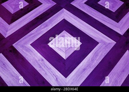 Dark and light purple geometric pattern wooden floor for background or banner Stock Photo