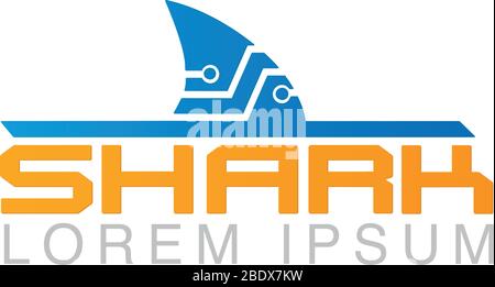 shark  logo template. Creative vector symbol Stock Vector