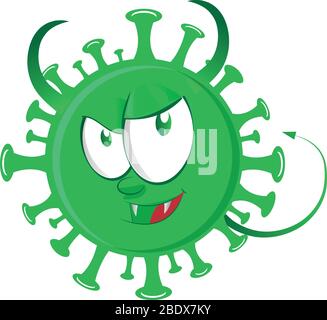 stop evil coronavirus character cartoon Stock Vector