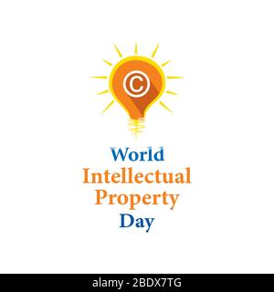 World Intellectual Property Day poster design. Vector illustration background. Stock Vector