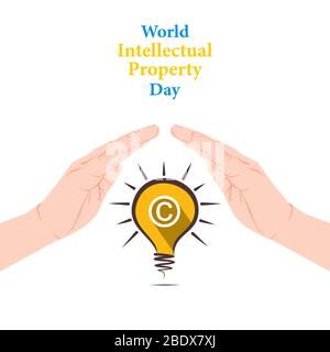 World Intellectual Property Day poster design. Vector illustration background. Stock Vector