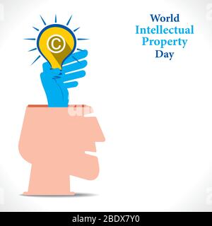 World Intellectual Property Day poster design. Vector illustration background. Stock Vector
