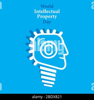 World Intellectual Property Day poster design. Vector illustration background. Stock Vector