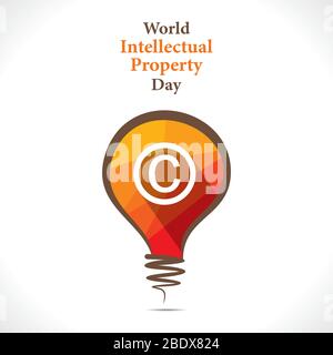 World Intellectual Property Day poster design. Vector illustration background. Stock Vector