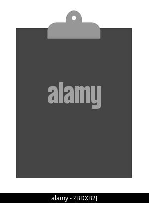 Paper holder, clipboard vector icon without paper. Flat color. Stock Vector