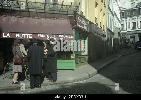 40s scene, Montmartre, Paris Stock Photo