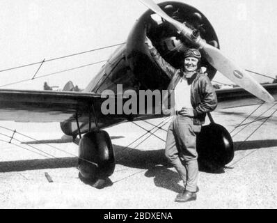 Pancho Barnes, American Aviator and Stunt Pilot Stock Photo